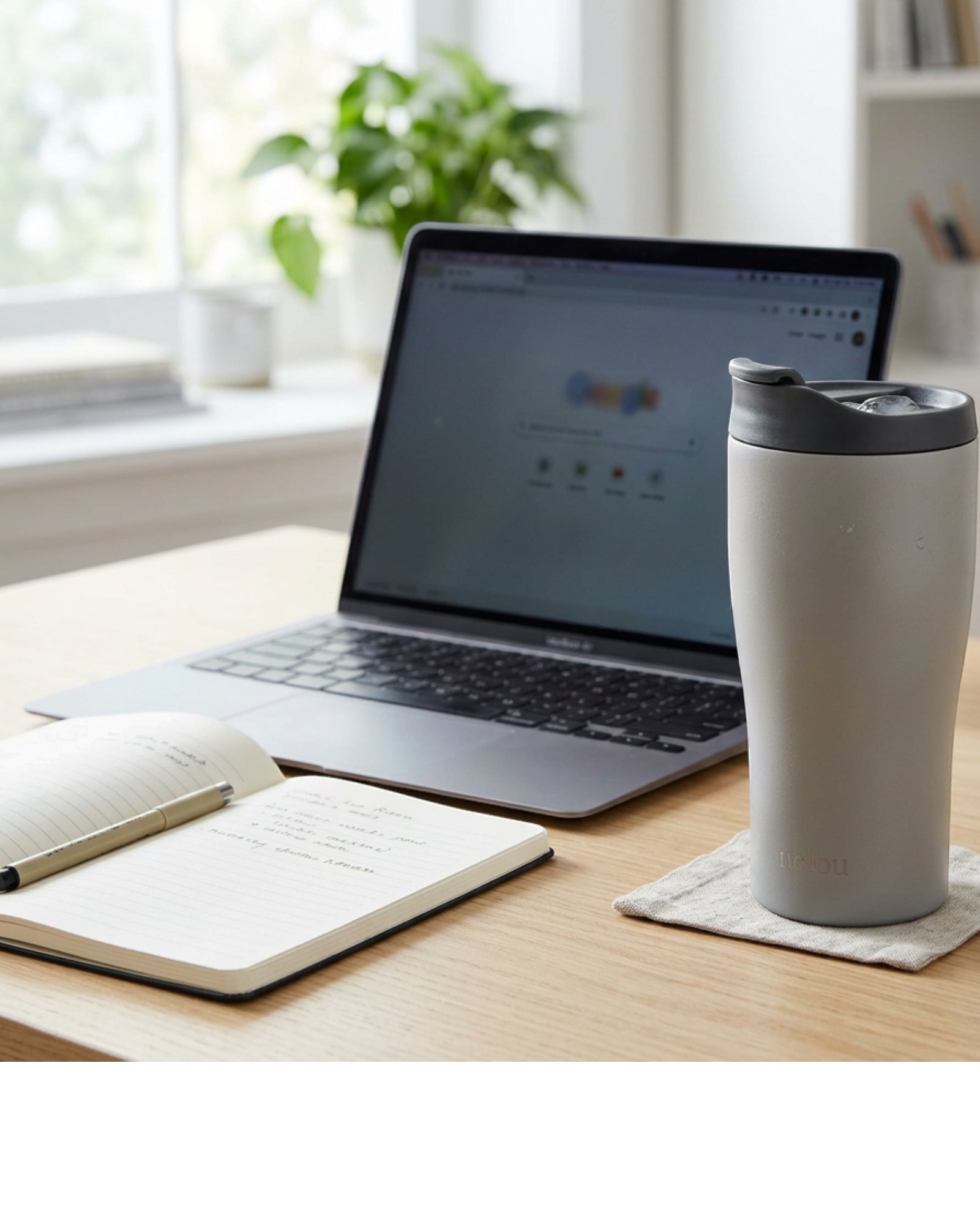 Nelou Sip-Spout Insulated Tumbler Pebble 20 oz