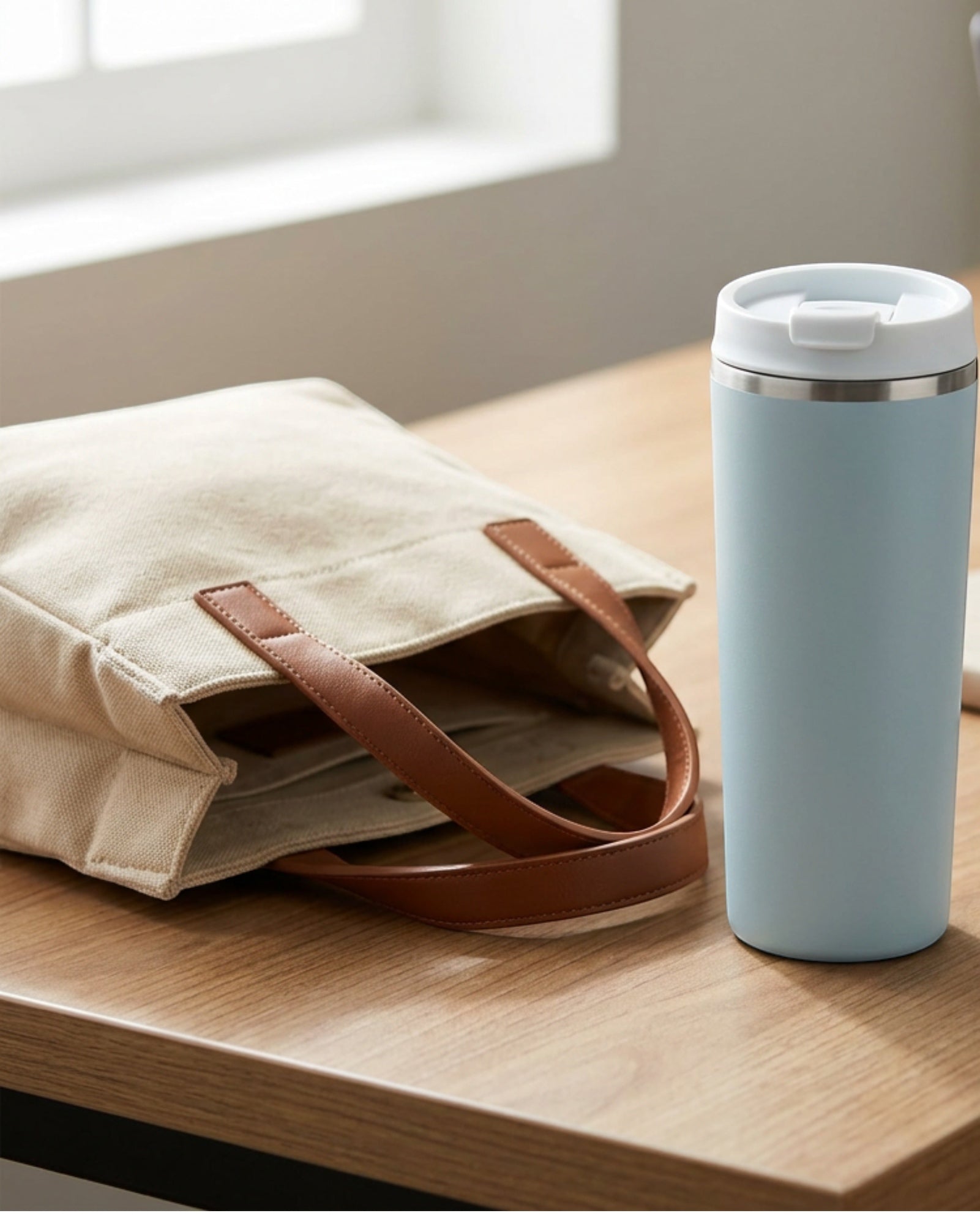 Nelou Slim Commuter Insulated Cup Mist 14 oz