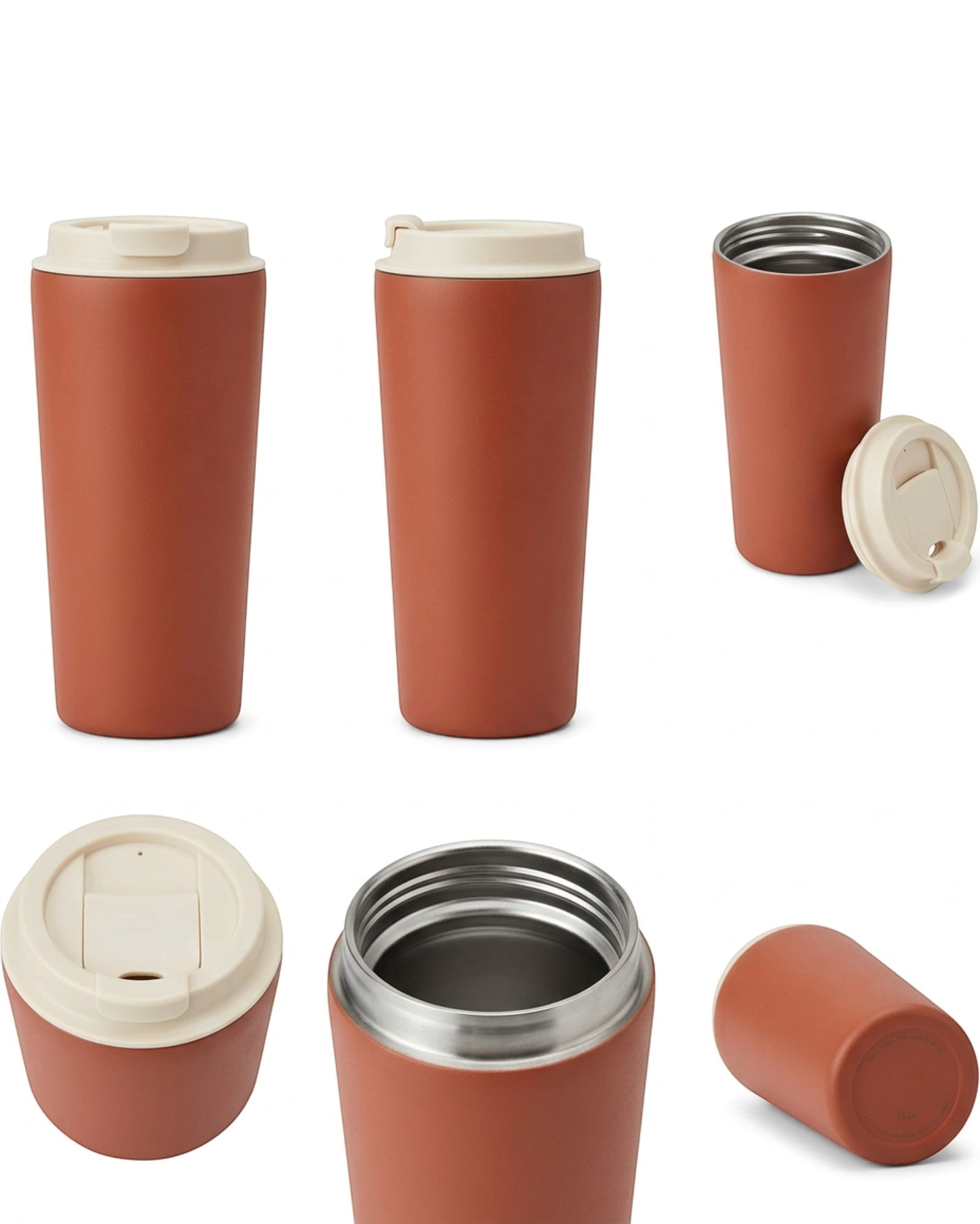 Nelou Wide Mouth Coffee Tumbler Terracotta 16 oz